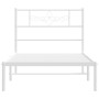 Bettgestell aus Metall mit weißem Kopfteil 90x200 cm von , Betten und Lattenroste - Ref: Foro24-355309, Preis: 70,02 €, Rabat...
