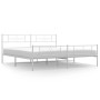 Metallbettgestell mit Kopf- und Fußteil weiß 193x203 cm von , Betten und Lattenroste - Ref: Foro24-355340, Preis: 127,46 €, R...