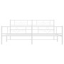 Metallbettgestell mit Kopf- und Fußteil weiß 193x203 cm von , Betten und Lattenroste - Ref: Foro24-355340, Preis: 127,46 €, R...