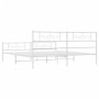 Metallbettgestell mit Kopf- und Fußteil weiß 193x203 cm von , Betten und Lattenroste - Ref: Foro24-355340, Preis: 127,46 €, R...