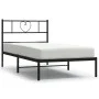 Bettgestell mit schwarzem Metallkopfteil 107x203 cm von , Betten und Lattenroste - Ref: Foro24-355459, Preis: 66,83 €, Rabatt: %