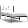 Estructura de cama con cabecero metal negro 107x203 cm de , Camas y somieres - Ref: Foro24-355459, Precio: 67,71 €, Descuento: %