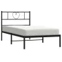 Bettgestell mit schwarzem Metallkopfteil 107x203 cm von , Betten und Lattenroste - Ref: Foro24-355459, Preis: 66,83 €, Rabatt: %