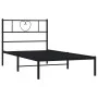 Bettgestell mit schwarzem Metallkopfteil 107x203 cm von , Betten und Lattenroste - Ref: Foro24-355459, Preis: 66,83 €, Rabatt: %
