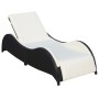 Liege mit schwarzem synthetischem Rattankissen von vidaXL, Liegen - Ref: Foro24-41975, Preis: 213,90 €, Rabatt: %