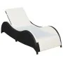 Tumbona con cojín ratán sintético negro de vidaXL, Tumbonas - Ref: Foro24-41975, Precio: 210,77 €, Descuento: %
