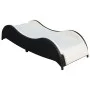 Lounger with black synthetic rattan cushion by vidaXL, Loungers - Ref: Foro24-41975, Price: 211,01 €, Discount: %