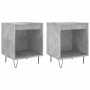 Mesitas noche 2 uds madera ingeniería gris hormigón 40x35x50 cm de , Mesitas de noche - Ref: Foro24-830725, Precio: 52,61 €