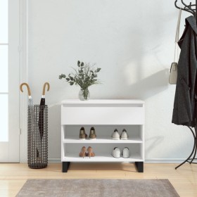 Mueble zapatero madera contrachapada blanco 70x36x60 cm