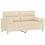 2-seater sofa with cream fabric cushions 140 cm by , Sofas - Ref: Foro24-3200823, Price: 223,40 €, Discount: %