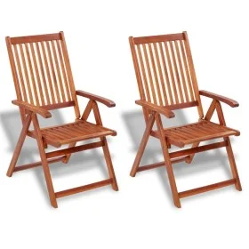 Folding garden chairs 2 pcs solid acacia wood brown by vidaXL, Garden chairs - Ref: Foro24-41820, Price: 149,56 €, Discount: %