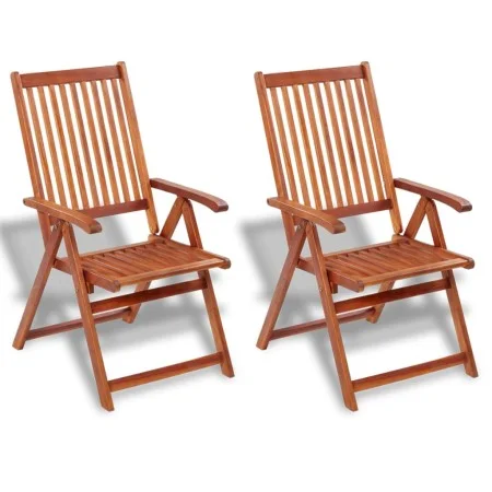 Folding garden chairs 2 pcs solid acacia wood brown by vidaXL, Garden chairs - Ref: Foro24-41820, Price: 149,56 €, Discount: %