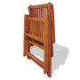 Folding garden chairs 2 pcs solid acacia wood brown by vidaXL, Garden chairs - Ref: Foro24-41820, Price: 149,56 €, Discount: %