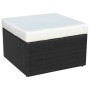 Gartenstuhl mit schwarzem Hocker aus Polyrattan von vidaXL, Gartenstühle - Ref: Foro24-41981, Preis: 151,37 €, Rabatt: %