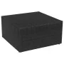 Silla de jardín con taburete poli ratán negra de vidaXL, Sillas de jardín - Ref: Foro24-41981, Precio: 149,64 €, Descuento: %