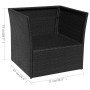 Gartenstuhl mit schwarzem Hocker aus Polyrattan von vidaXL, Gartenstühle - Ref: Foro24-41981, Preis: 151,37 €, Rabatt: %