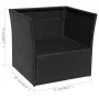 Silla de jardín con taburete poli ratán negra de vidaXL, Sillas de jardín - Ref: Foro24-41981, Precio: 149,64 €, Descuento: %