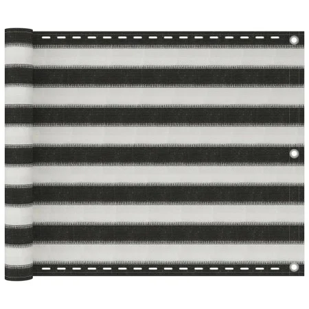 Balcony awning in anthracite gray and white HDPE 75x600 cm by vidaXL, Umbrellas - Ref: Foro24-42317, Price: 20,34 €, Discount: %