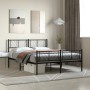 Black metal headboard and footboard bed frame 140x200 cm by , Beds and slatted bases - Ref: Foro24-372198, Price: 107,91 €, D...