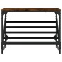 Schuhregal aus geräuchertem Eichenholzwerkstoff, 60 x 30 x 45 cm von , Schuhregale und Schuhorganisatoren - Ref: Foro24-83341...
