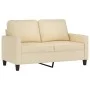 Sofa set with cushions 2 pieces cream fabric by , Sofas - Ref: Foro24-3201446, Price: 398,50 €, Discount: %