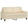 Sofa set with cushions 2 pieces cream fabric by , Sofas - Ref: Foro24-3201446, Price: 398,50 €, Discount: %