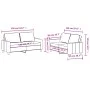 Sofa set with cushions 2 pieces cream fabric by , Sofas - Ref: Foro24-3201446, Price: 398,50 €, Discount: %