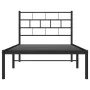 Bettgestell mit schwarzem Metallkopfteil 100x190 cm von , Betten und Lattenroste - Ref: Foro24-355653, Preis: 68,49 €, Rabatt: %