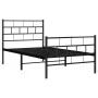 Bed frame with headboard and black metal footboard 100x200cm by , Beds and slatted bases - Ref: Foro24-355672, Price: 76,47 €...