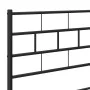 Bed frame with headboard and black metal footboard 100x200cm by , Beds and slatted bases - Ref: Foro24-355672, Price: 76,47 €...