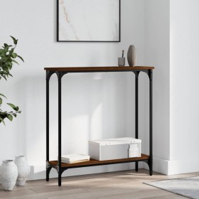 Oak brown engineered wood console table 75x22.5x75 cm by , Side tables - Ref: Foro24-834024, Price: 37,97 €, Discount: %