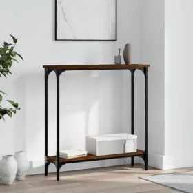 Oak brown engineered wood console table 75x22.5x75 cm by , Side tables - Ref: Foro24-834024, Price: 37,69 €, Discount: %