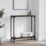 Mesa consola madera de ingeniería marrón roble 75x22,5x75 cm de , Mesas auxiliares - Ref: Foro24-834024, Precio: 37,46 €, Des...