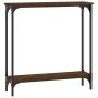 Oak brown engineered wood console table 75x22.5x75 cm by , Side tables - Ref: Foro24-834024, Price: 37,69 €, Discount: %
