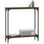 Oak brown engineered wood console table 75x22.5x75 cm by , Side tables - Ref: Foro24-834024, Price: 37,69 €, Discount: %