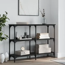 Black engineered wood console table 100x29x75 cm by , Side tables - Ref: Foro24-834100, Price: 53,35 €, Discount: %