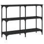 Black engineered wood console table 100x29x75 cm by , Side tables - Ref: Foro24-834100, Price: 53,35 €, Discount: %