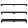 Black engineered wood console table 100x29x75 cm by , Side tables - Ref: Foro24-834100, Price: 53,35 €, Discount: %