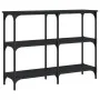 Black engineered wood console table 100x29x75 cm by , Side tables - Ref: Foro24-834100, Price: 53,35 €, Discount: %