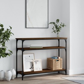 Konsolentisch aus eichenbraunem Holzwerkstoff, 100 x 29 x 75 cm von , Seitentische - Ref: Foro24-834039, Preis: 53,25 €, Raba...