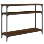 Oak brown engineered wood console table 100x29x75 cm by , Side tables - Ref: Foro24-834039, Price: 52,68 €, Discount: %