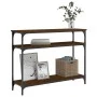 Oak brown engineered wood console table 100x29x75 cm by , Side tables - Ref: Foro24-834039, Price: 52,68 €, Discount: %