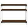 Oak brown engineered wood console table 100x29x75 cm by , Side tables - Ref: Foro24-834039, Price: 52,68 €, Discount: %