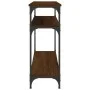 Oak brown engineered wood console table 100x29x75 cm by , Side tables - Ref: Foro24-834039, Price: 52,68 €, Discount: %