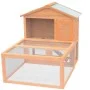 Tierkäfigstall mit Holzterrasse im Freien von vidaXL, Käfige und Lebensräume für Kleintiere - Ref: Foro24-170346, Preis: 215,...
