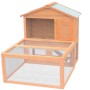 Tierkäfigstall mit Holzterrasse im Freien von vidaXL, Käfige und Lebensräume für Kleintiere - Ref: Foro24-170346, Preis: 198,...