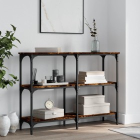 Smoked oak engineered wood console table 100x29x75 cm by , Side tables - Ref: Foro24-834102, Price: 51,39 €, Discount: %