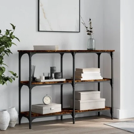 Smoked oak engineered wood console table 100x29x75 cm by , Side tables - Ref: Foro24-834102, Price: 50,76 €, Discount: %