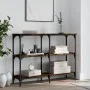 Smoked oak engineered wood console table 100x29x75 cm by , Side tables - Ref: Foro24-834102, Price: 50,76 €, Discount: %