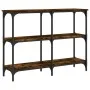 Smoked oak engineered wood console table 100x29x75 cm by , Side tables - Ref: Foro24-834102, Price: 50,76 €, Discount: %